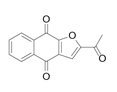 2-乙酰基呋喃并-1,4-萘醌结构式