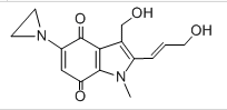 5-(1-氮丙啶基)-3-(羟基甲基)-2-[(1E)-3-羟基-1-丙烯-1-基]-1-甲基-1H-吲哚-4,7-二酮结构式
